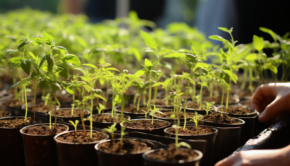 La couverture de plants de tomates